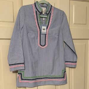Sail to sable size S seersucker Tunic Top
